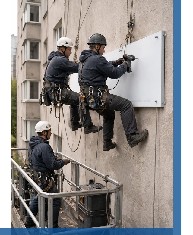 Монтаж табличек и указателей в Устях-Куте от 3604 р. | ВЫСОТНИК-Утк