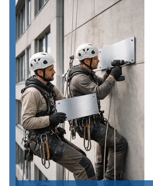 Монтаж табличек и указателей в Устях-Куте для зданий и сооружений