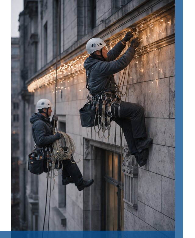 Монтаж новогодней иллюминации в Устях-Куте от 8752 р. | ВЫСОТНИК-Утк