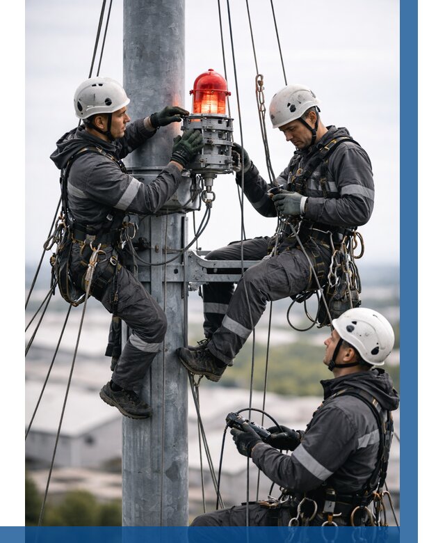 Монтаж заградительных огней в Устях-Куте от 8752 р. | ВЫСОТНИК-Утк