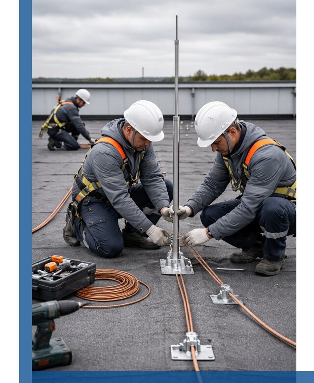 Монтаж молниезащиты на кровле в Устях-Куте под ключ с гарантией