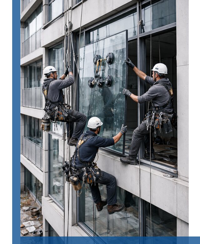 Фасадное остекление и монтаж витражей зданий в Устях-Куте под ключ