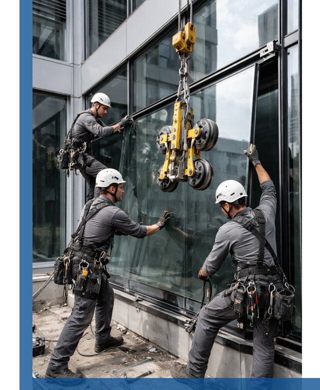 Структурное остекление фасадов в Устях-Куте монтаж и обслуживание