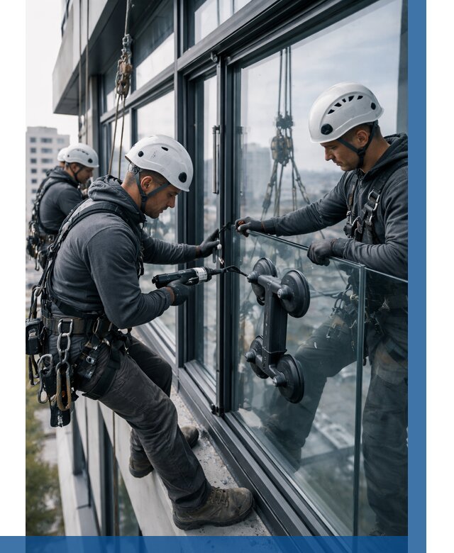 Витражное остекление зданий в Устях-Куте от 3604 р. | ВЫСОТНИК-Утк