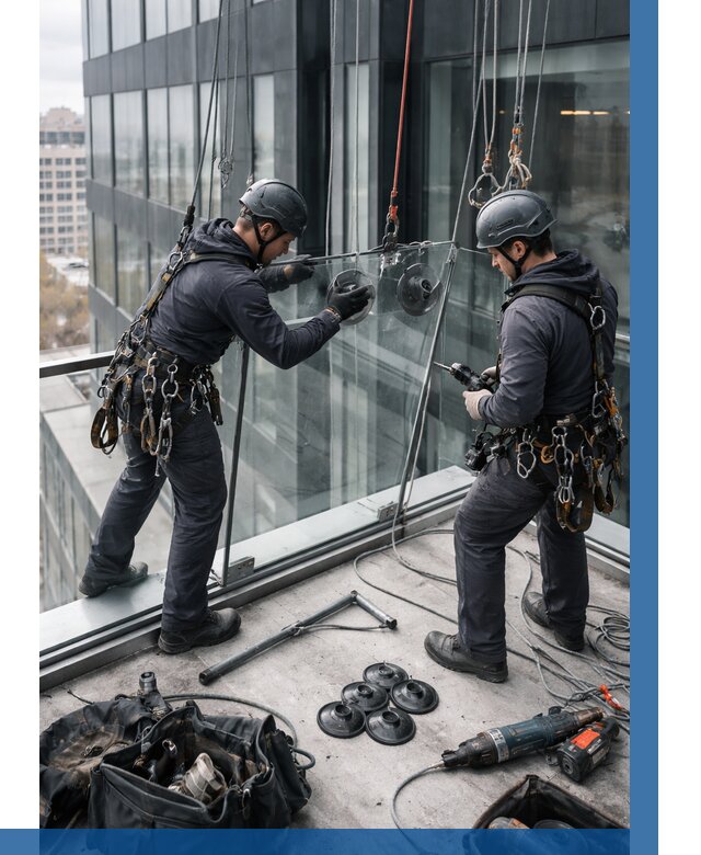 Монтаж стеклянных ограждений в Устях-Куте от 2574 р. | ВЫСОТНИК-Утк