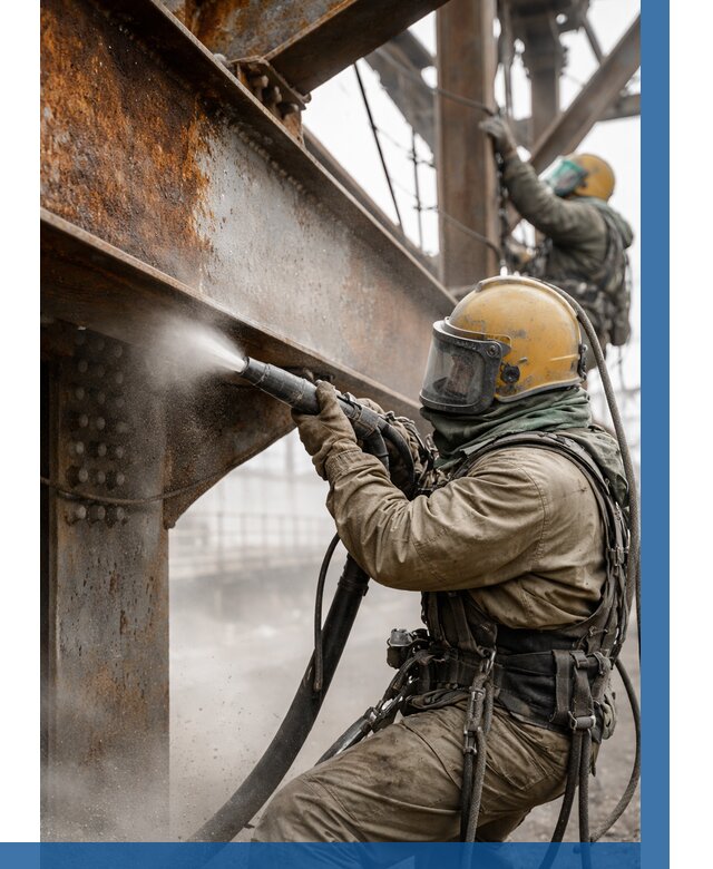 Пескоструйная очистка металлоконструкций в Устях-Куте по 618 р.  ВЫСОТНИК-Утк