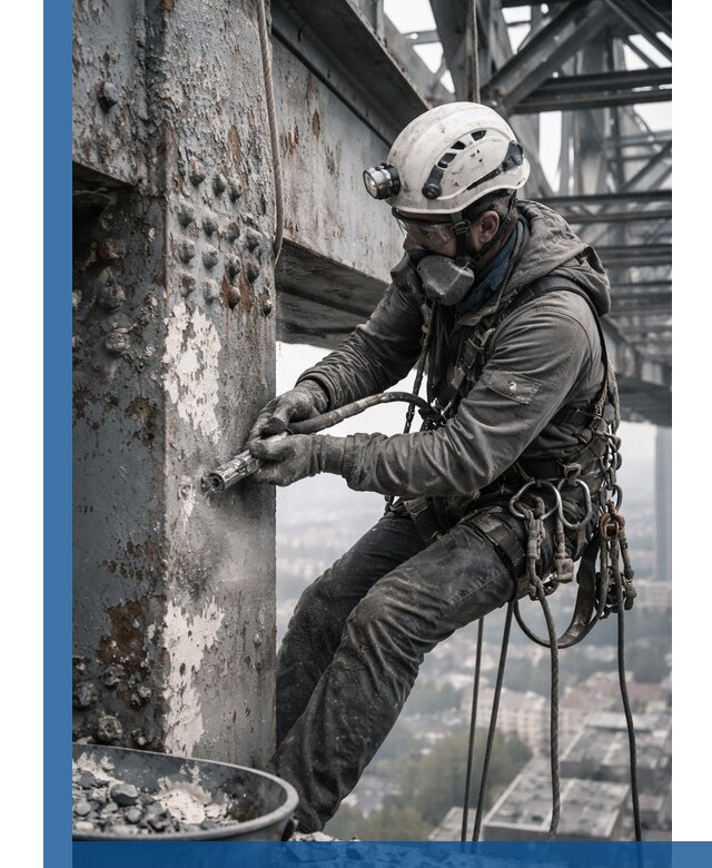 Удаление старой краски с металлических конструкций в Устях-Куте