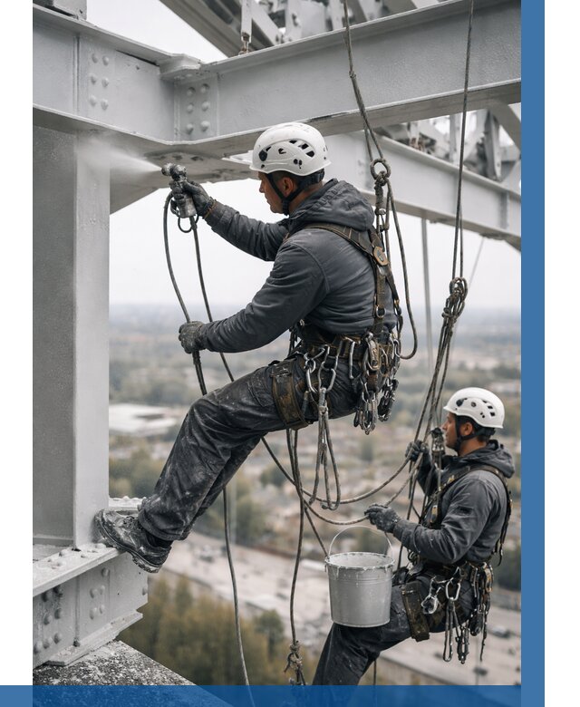 Покраска металлоконструкций на высоте в Устях-Куте 360 р |ВЫСОТНИК-Утк