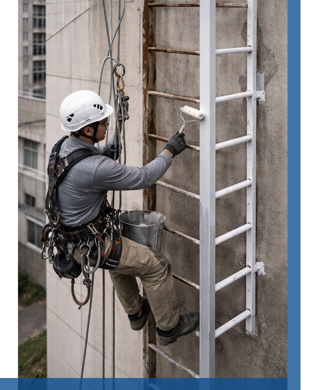 Покраска пожарных лестниц в Устях-Куте от 4634 р. | ВЫСОТНИК-Утк