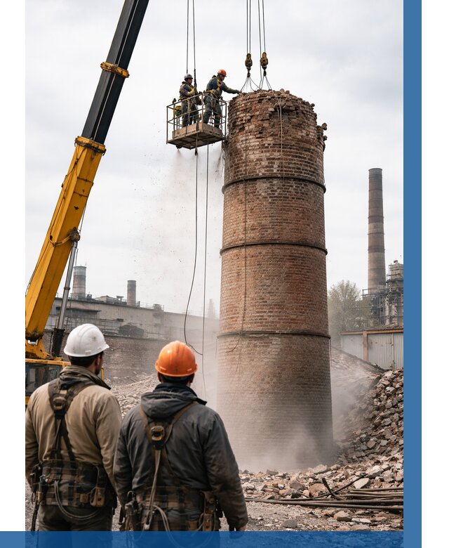 Демонтаж дымовой трубы в Устях-Куте от 92673 р. | ВЫСОТНИК-Утк, смета