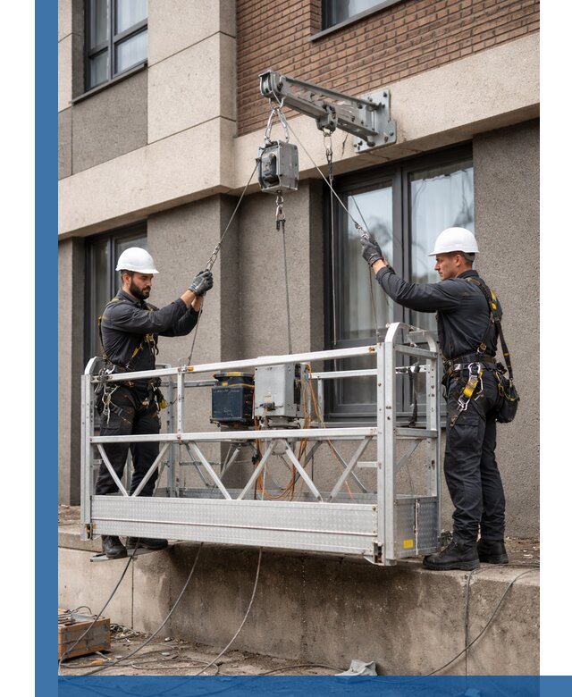 Монтаж и подъем фасадной люльки в Устях-Куте с гарантией безопасности