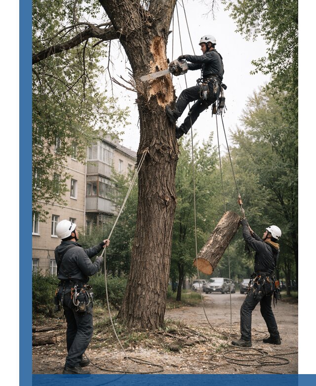Срочное удаление аварийных деревьев в Устях-Куте с гарантией безопасности