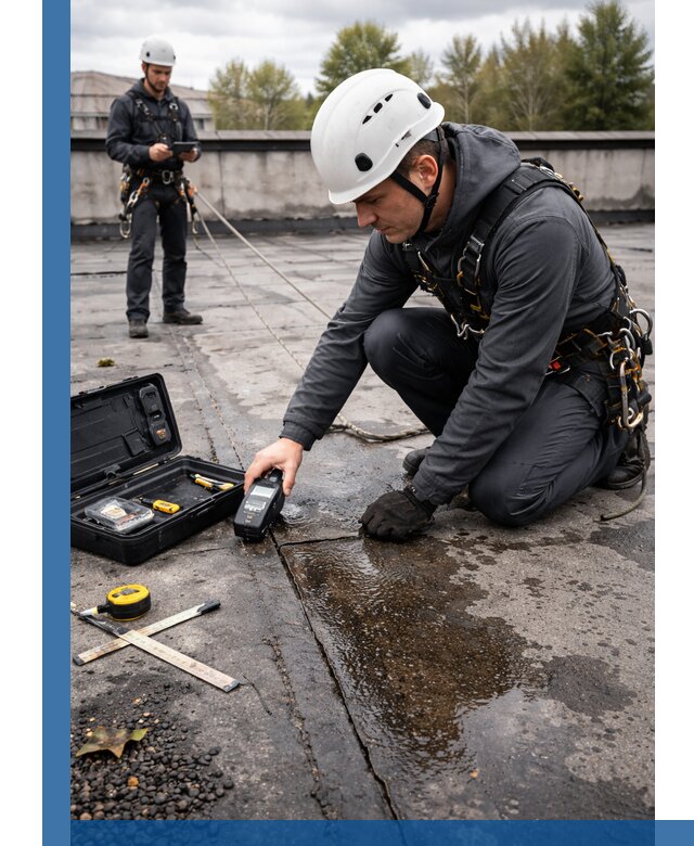 Обследование кровли на протечки и выявление дефектов в Устях-Куте