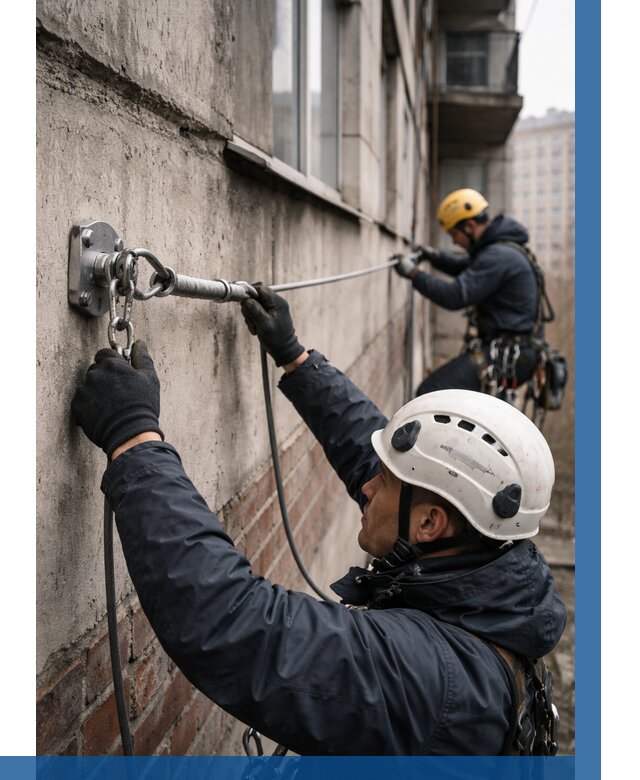 Монтаж анкерных линий в Устях-Куте от 3089 р. | ВЫСОТНИК-Утк