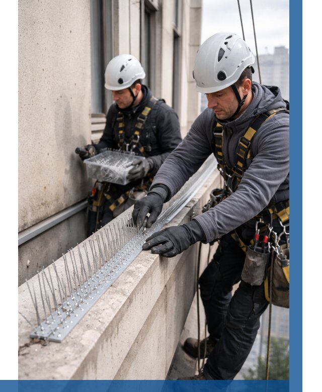 Установка шипов от птиц в Устях-Куте от 875 р. | ВЫСОТНИК-Утк